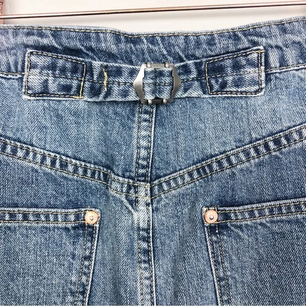 FREE PEOPLE | WE THE FREE Denim Fray Hem Jean Mini Skirt Women’s Size 29 (8)